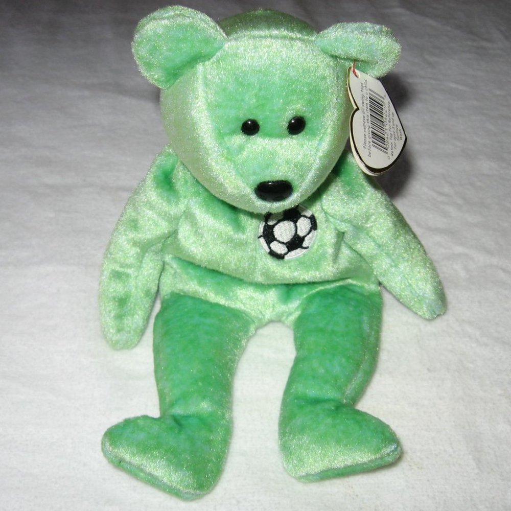 Ty Beanie Babies 1998 Kicks Plush Bear